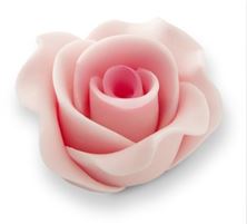 Picture of PINK ROSE LARGE 6 X 3.5CM EDIBLE HAND MADE FLOWER CAKE TOPPE